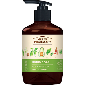 Green Pharmacy Aloe vera a avokádo tekuté krémové mýdlo s dávkovačem 460ml Green Pharmacy Aloe vera a avokádo tekuté krémové mýdlo s dávkovačem 460ml