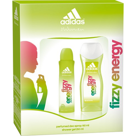 Adidas Fizzy Energy deodorant sprej 150 ml + sprchový gel 250 ml, kosmetická sada