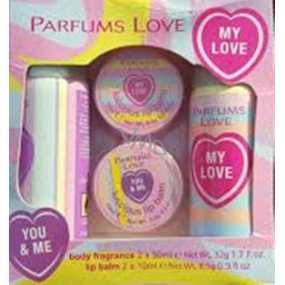 Parfums Love Glossy Girl BS 2x 50 ml + balzám na rty 2 x 10 ml dívčí kazeta
