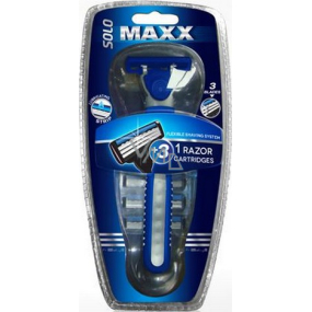 Solo Maxx Razor holicí strojek pro muže 1 kus + náhradní hlavice 3 kusy