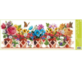 Okenní fólie bez lepidla pruh truhlíkové květiny větináče 60 x 22,5 cm