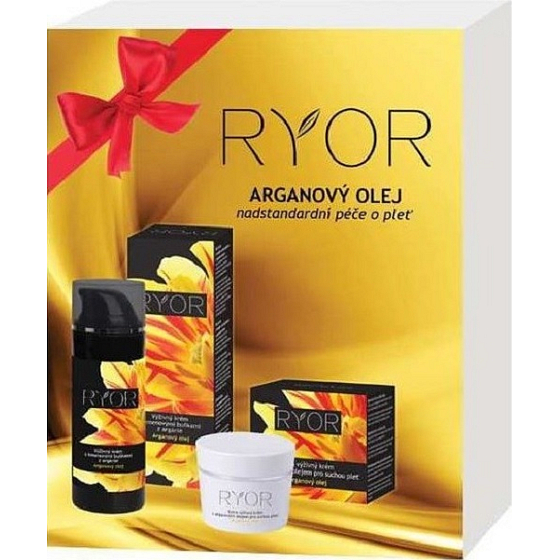 Ryor Arganový olej III extra výživný krém pro suchou pleť 50 ml + výživný krém s kmenovými buňkami z argánie 50 ml, kosmetická sada