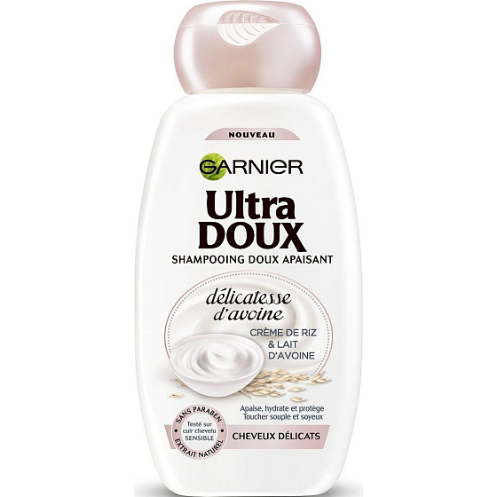 Garnier Ultra Doux Délicatesse jemný, zklidňující šampon pro jemné vlasy 250 ml
