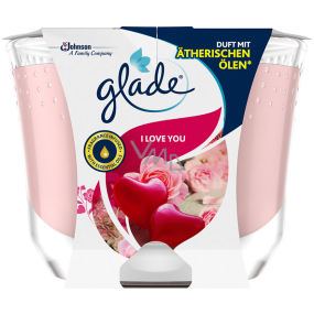 Glade by Brise I Love You vonná velká svíčka ve skle, doba hoření až 52 hodin 224 g