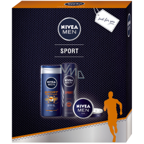 Nivea Men Sport antiperspirant sprej pro muže 150 ml + Men Sport sprchový gel 250 ml + Men Creme krém 30 ml, kosmetická sada