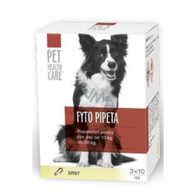 Pet Health Care Fytopipeta Repelentní pipeta pes 10-20 kg 3 x 10 ml