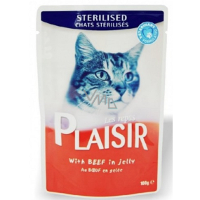 Plaisir Cat hovězí v želé kompletní krmivo pro kočky kapsička 100 g