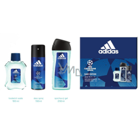Adidas UEFA Champions League Dare Edition VI toaletní voda pro muže 100 ml + sprchový gel 250 ml + deodorant sprej 150 ml, dárková sada