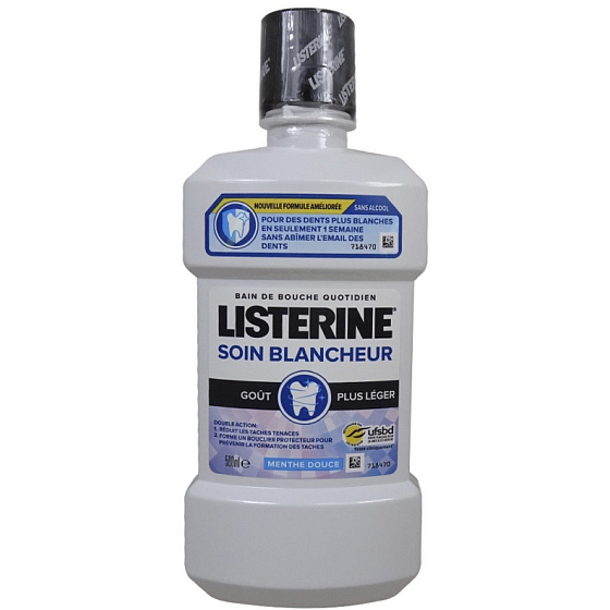 Listerine Advanced White Mild Taste antiseptická ústní voda 500 ml