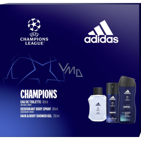 Adidas UEFA Champions League Edition VIII toaletní voda 100 ml + deodorant sprej 150 ml + sprchový gel 250 ml, dárková sada pro muže