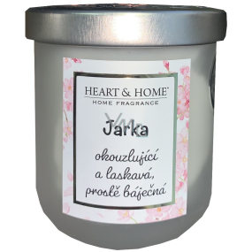 Heart & Home Svěží prádlo sójová vonná svíčka se jménem Jarka 110 g