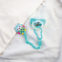 Baby Farlin Pacifier Clip řetízek na šidítko Sovička modrá pro děti 0+ měsíců