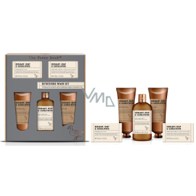 Baylis & Harding Bergamot, Konopí a Santalové dřevo balzám po holení 130 ml + 2v1 mycí gel na tělo a vlasy 300 ml + tuhé mýdlo 150 g + sprchový gel 130 ml + krystalky do koupele 100 g, kosmetická sada pro muže