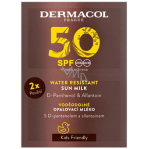 Dermacol Sun SPF50 voděodolné opalovací mléko 2 x 15 ml