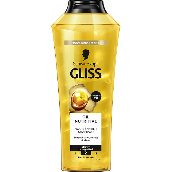 Gliss Oil Nutritive vyživující šampon pro roztřepené vlasy, 400 ml