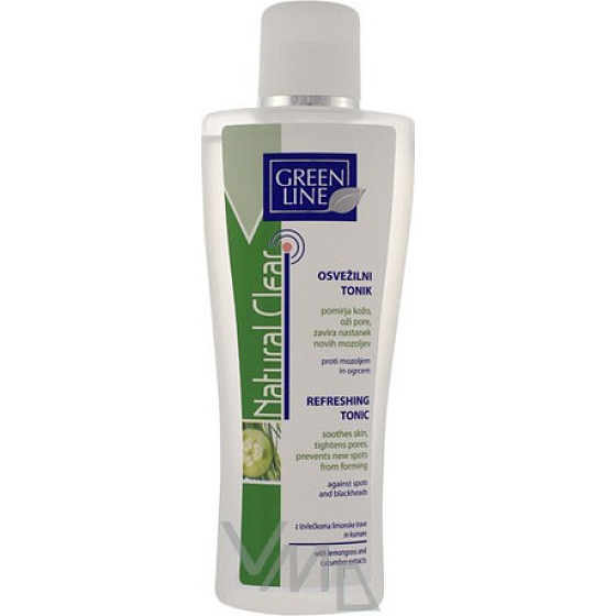 Green Line Natural Clear osvěžující tonikum proti akné 200 ml