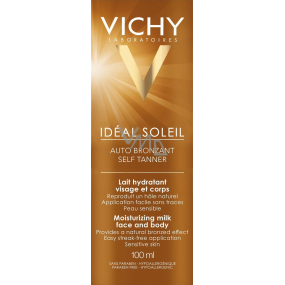 Vichy Capital Soleil Hydratační samoopalovací mléko na obličej a tělo 100 ml