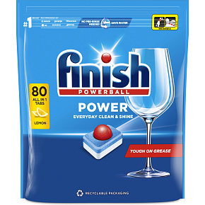 Finish tablety do myčky All in 1 Max Lemon, 80 ks