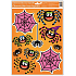 Okenní fólie bez lepidla s glitrem Halloween pavučina 42 x 30 cm