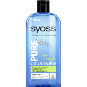 Syoss Pure Fresh osvěžení a denní péče, micelární šampon pro normální vlasy 500 ml
