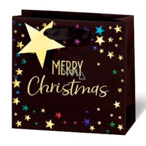 BSB Luxusní dárková papírová taška 23 x 19 x 9 cm Vánoční Merry Christmas VDT 433-A5
