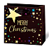 BSB Luxusní dárková papírová taška 23 x 19 x 9 cm Vánoční Merry Christmas VDT 433-A5