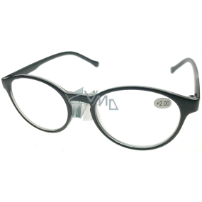 Berkeley Čtecí dioptrické brýle +2,0 plast černé, kulaté skla 1 kus MC2182