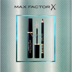 Max Factor 2000 Calorie Dramatic Volume řasenka 01 Black 9 ml + Kohl tužka na oči 020 Black 4 g, kosmetická sada pro ženy