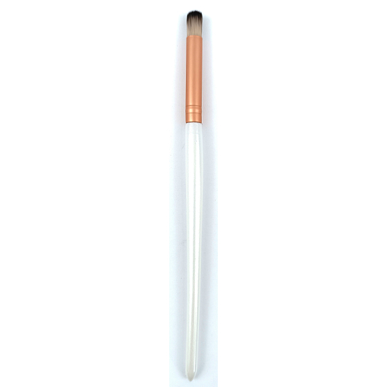 Kosmetický štětec na oční stíny kulatý zkosený Rosegold 17 cm