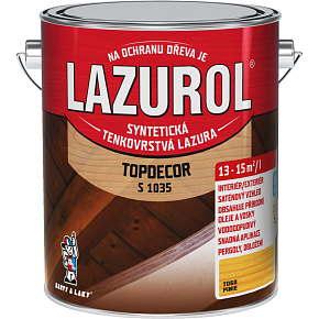 Lazurol Topdecor S1035 tenkovrstvá lazura na dřevo T060 pinie, 2,5 l Lazurol Topdecor S1035 tenkovrstvá lazura na dřevo T060 pinie, 2,5 l