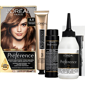 L'Oreál Paris Préférence barva na vlasy 6.0 tmavá blond L'Oreál Paris Préférence barva na vlasy 6.0 tmavá blond