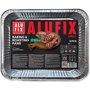 Alufix univerzální hliníková grilovací miska 32 x 26 x 4,5 cm, 3 ks Alufix univerzální hliníková grilovací miska 32 x 26 x 4,5 cm, 3 ks