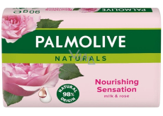 Palmolive Naturals Nourishing Sensation Milk & Rose tuhé toaletní mýdlo 90 g
