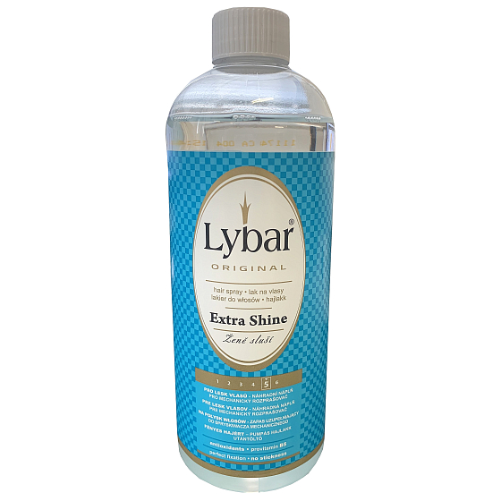 Lybar Zářivý lesk silně tužící lak na vlasy 500 ml náhradní náplň