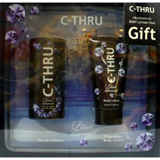 C-Thru Black Diamond toaletní voda 30 ml + tělové mléko 75 ml, pro ženy dárková sada