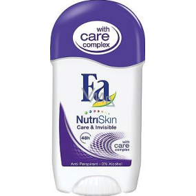 Fa NutriSkin Care & Invisible antiperspirant deodorant stick pro ženy 50 ml
