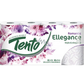 Tento Ellegance Pink Decor toaletní papír 150 útržků 3 vrstvý 8 kusů
