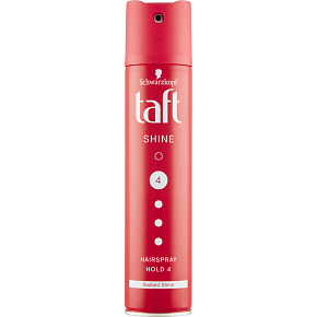 Taft Shine lesk, lak na vlasy se silnou fixací a intenzivním leskem, síla fixace 4, 250 ml