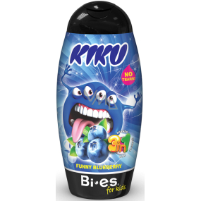 Kiku Funny Blueberry 3v1 sprchový gel, šampon a pěna pro děti 250 ml