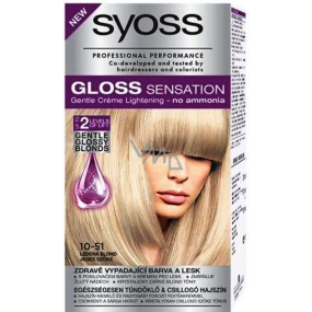 Syoss Gloss Sensation Šetrná barva na vlasy bez amoniaku 10-51 Ledová blond 115 ml