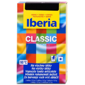 Iberia Classic Barva na textil černá 2 x 12,5 g
