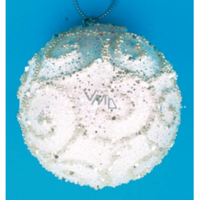 Koule perličkový dekor s flitry na zavěšení 8 cm