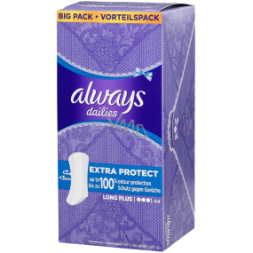 Always Dailies Extra Protect Long Plus s jemnou vůní slipové intimní vložky 44 kusů