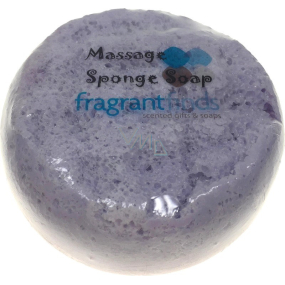 Fragrant Love Glycerinové mýdlo masážní s houbou naplněnou vůní parfému Jessica Parker Lovely v barvě fialovorůžové 200 g