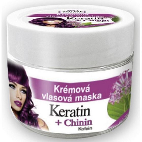 Bione Cosmetics Keratin & Chinin krémová vlasová maska 260 ml