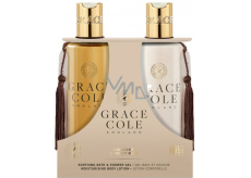 Grace Cole Oud Accord & Velvet Musk - Oudové dřevo a sametové pižmo sprchový gel 300 ml + tělové mléko 300 ml, kosmetická sada