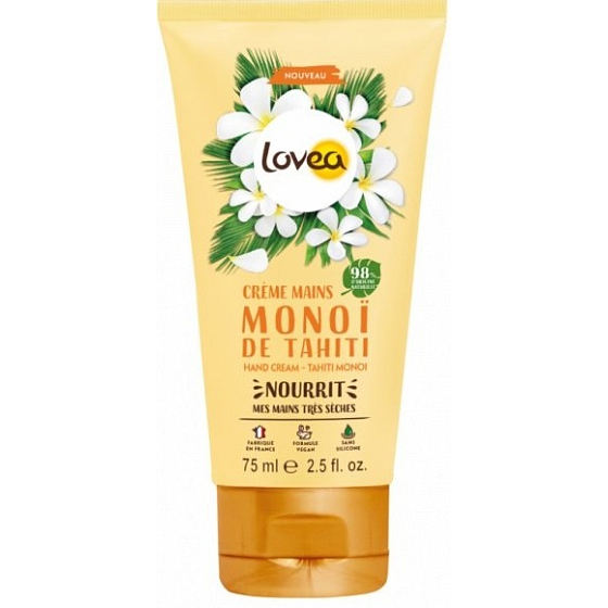 Lovea Monoi vyživující krém na ruce pro suchou pokožku 75 ml