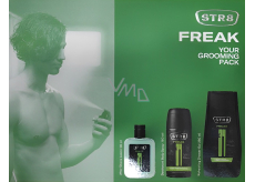 Str8 FR34K voda po holení 50 ml + deodorant sprej 150 ml + sprchový gel 250 ml, kosmetická sada pro muže