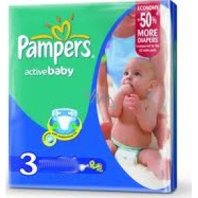 Pampers Active Baby 3 Midi 4-9kg plenkové kalhotky 62 kusů