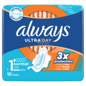 Always Ultra Day Normal hygienické vložky s křidélky 10 kusů